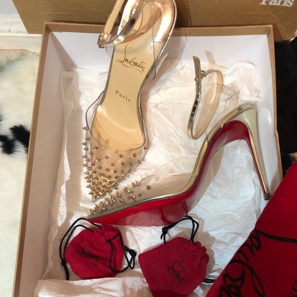 Christian Louboutin Spikoo PVC 100mm Heels